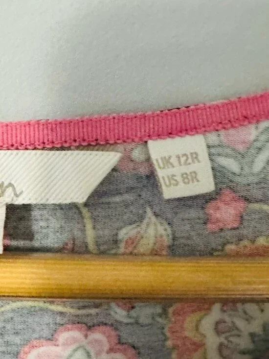 Boden Abigail Jersey Midi Dress Navy Floral Ruched Waist Size 8 Elegant - Picture 10 of 13